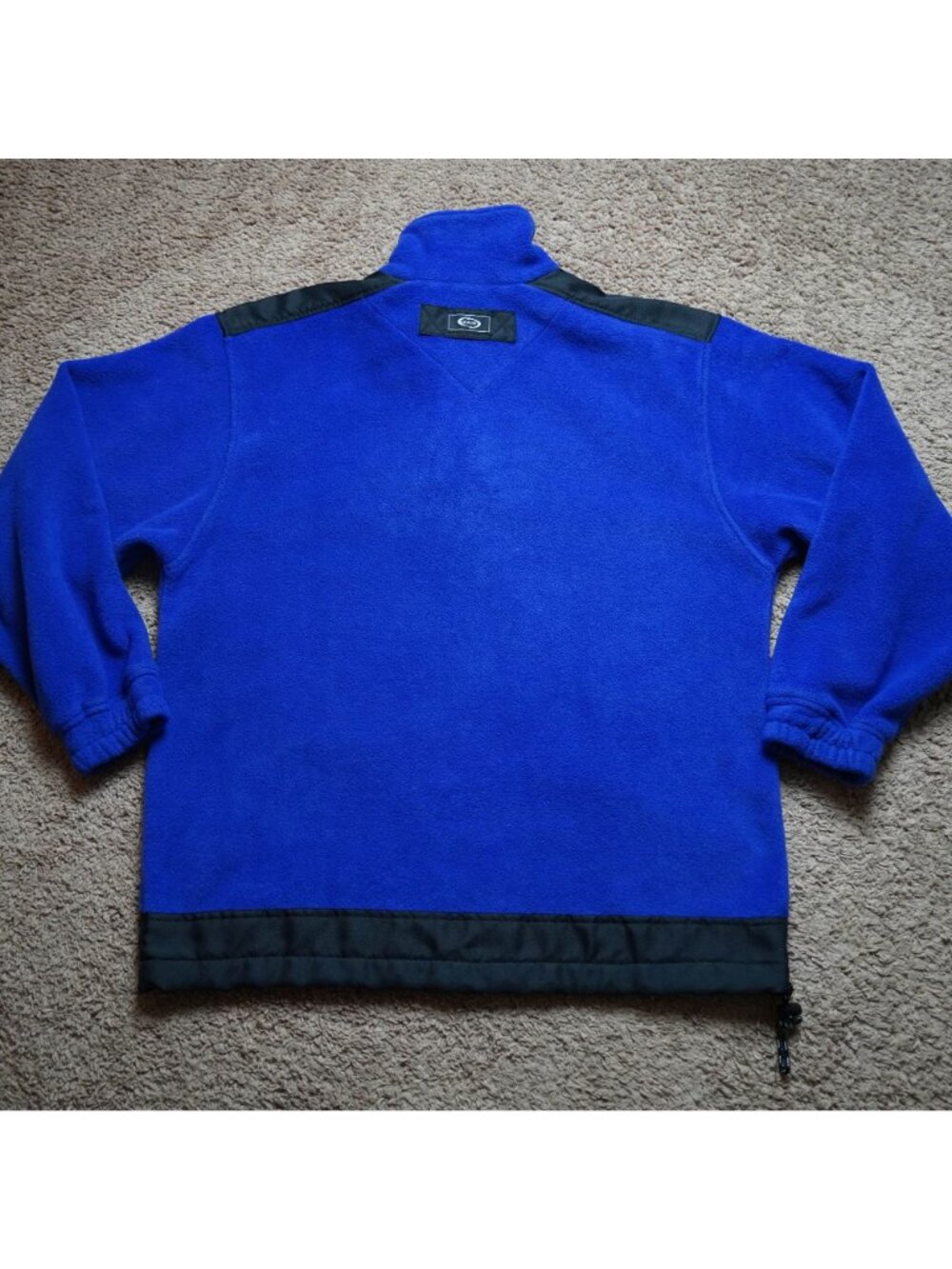 Y2K Ouray Aspen Colorado Fleece Sweatshirt Mens L Blue 1/4 Zip Pullover Ski - Picture 2 of 11